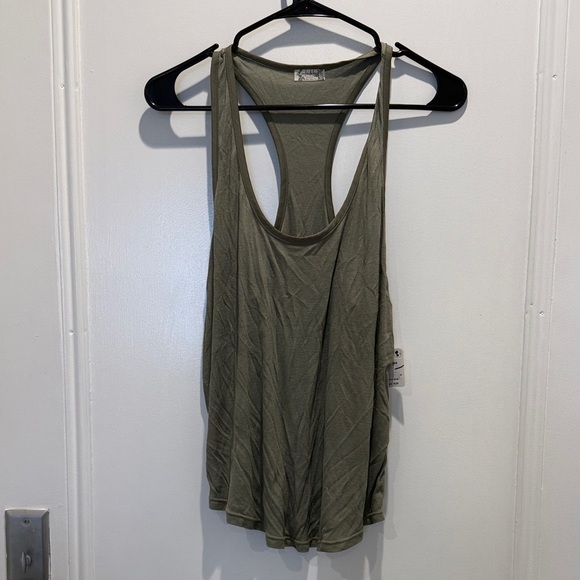 Free People Sage Green Tank Top - Picture 1 of 3